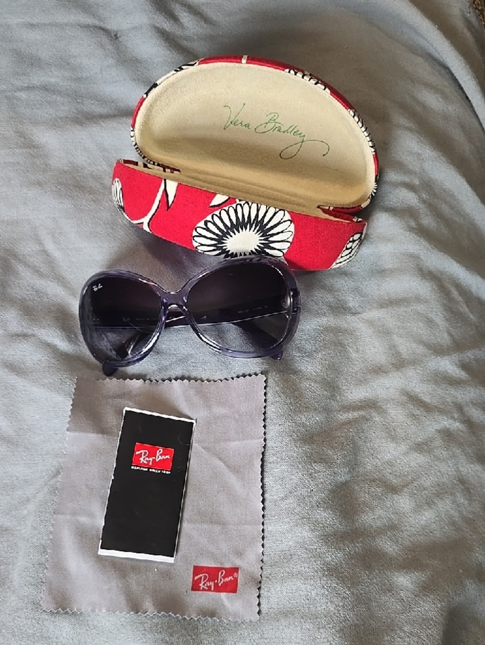 Ray-Ban Women's Purple Gradient Oversized Sunglasses With Vera Bradley Case